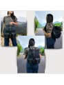 Black Genuine Leather Laptop Backpack Sports Hiking Daypacks Carryall Rucksack Casual Shoulder Bookbag